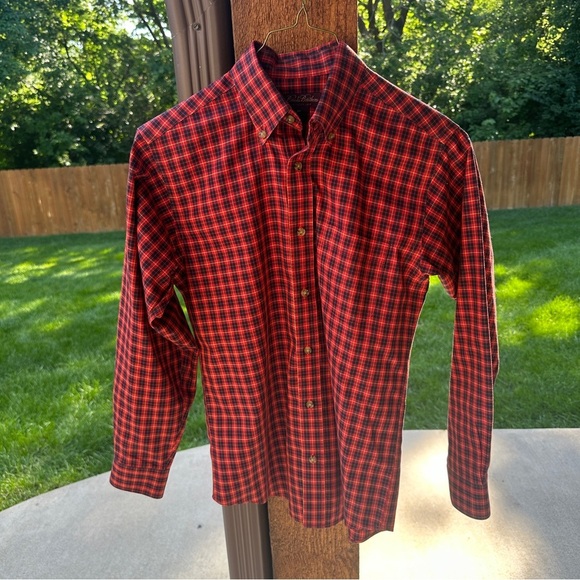 Brooks Brothers Boys Red and Black Button Down Shirt Size YM - Picture 3 of 6